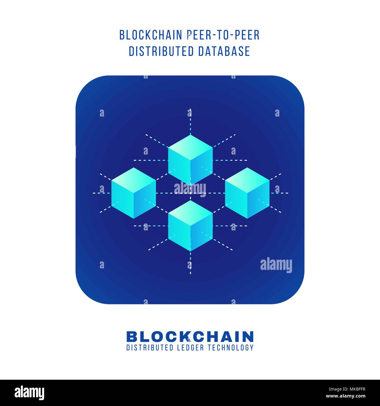 vector colorful flat design blockchain peertopeer distributed