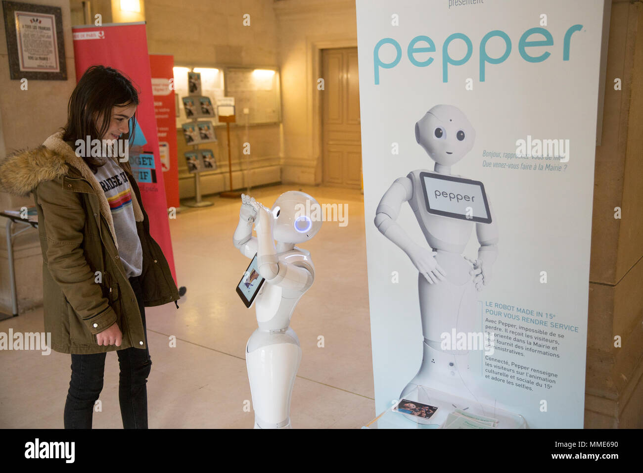 Pepper the robot girl hires stock photography and images Alamy