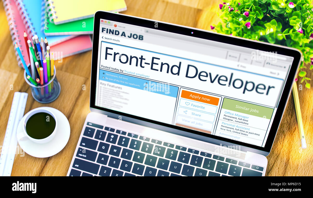 Job Opening FrontEnd Developer. 3D Stock Photo Alamy