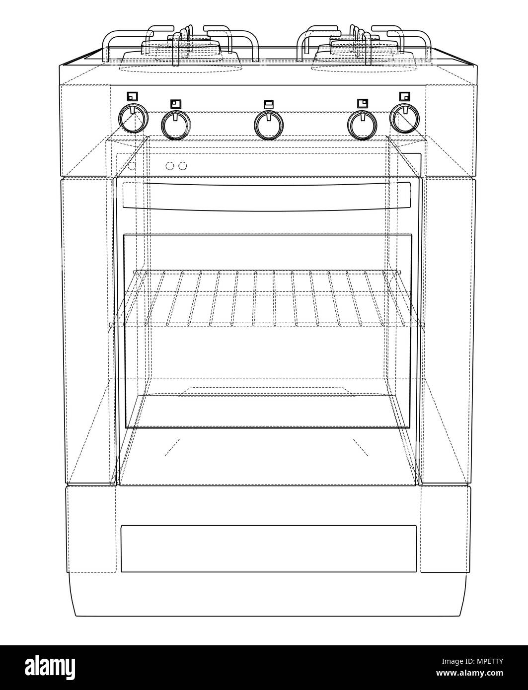 Gas stove concept. Vector Stock Vector Image & Art Alamy