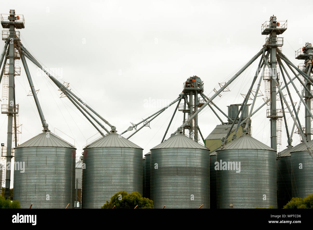 Grain Storage Silos Stock Photo Alamy