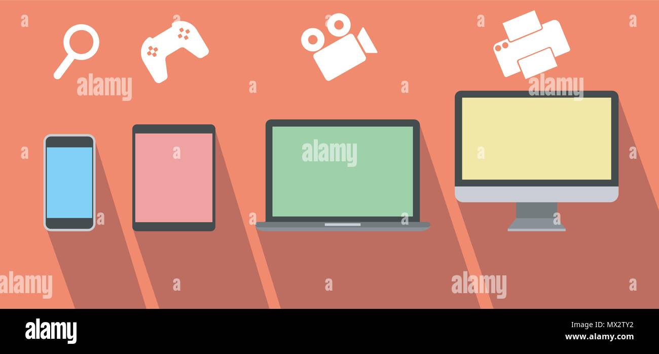 vector design of device function from screen monitor Stock Vector Image