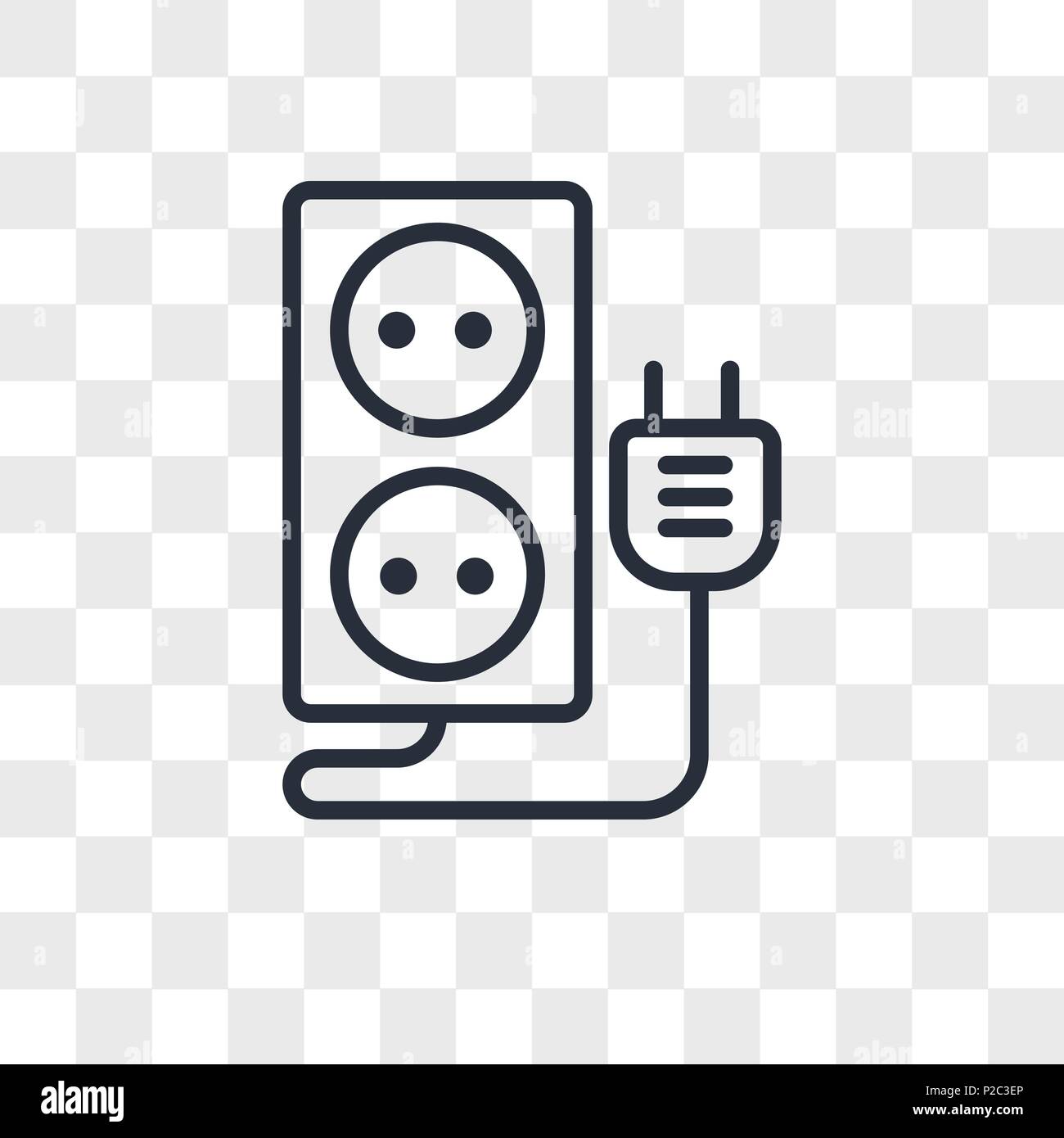Socket vector icon isolated on transparent background, Socket logo concept Stock Vector Image