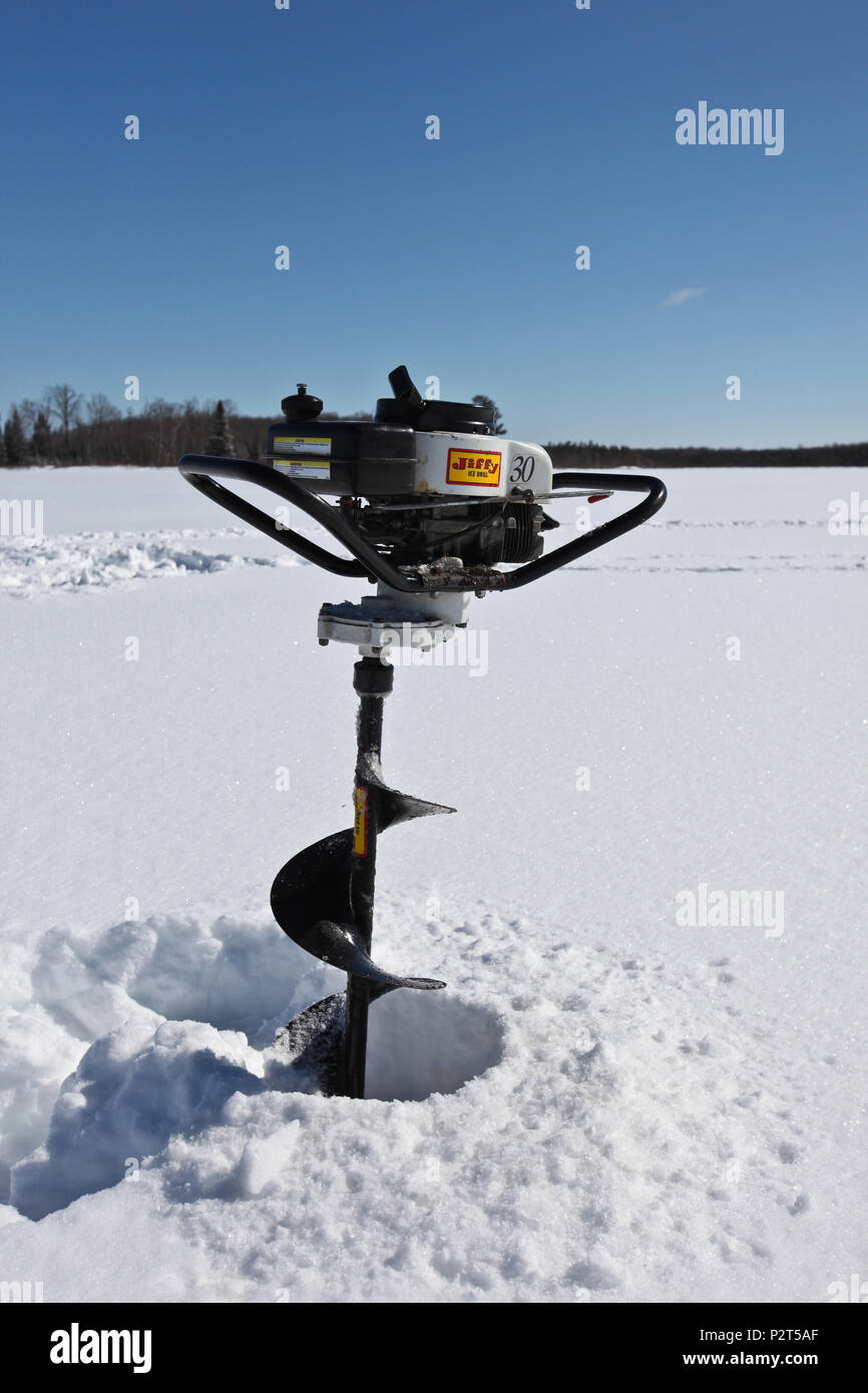 Ice Auger 1 Stock Photo Alamy