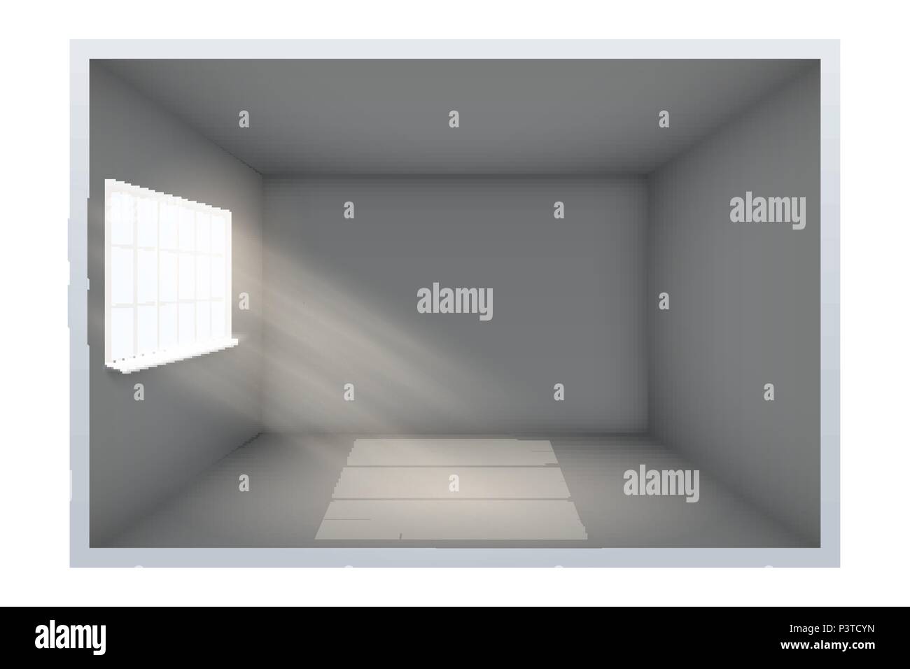 Example of empty dark room with window Stock Vector Image & Art Alamy