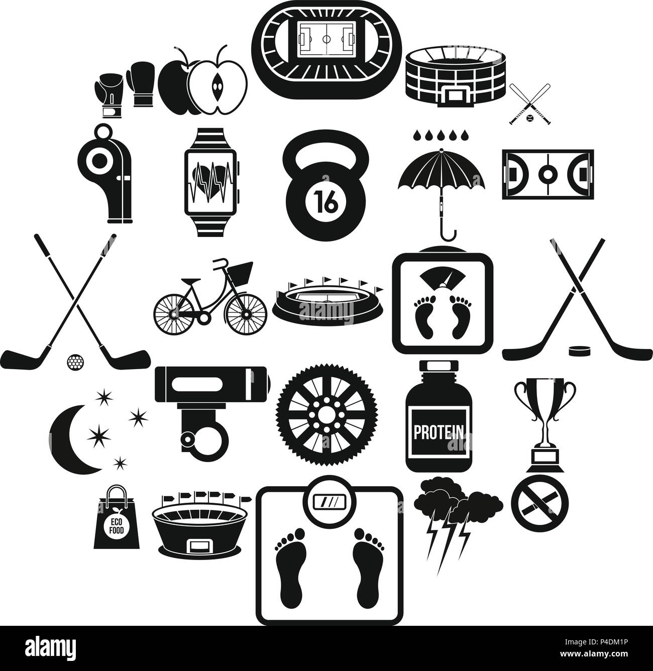 Wheeling icons set, simple style Stock Vector Image & Art Alamy