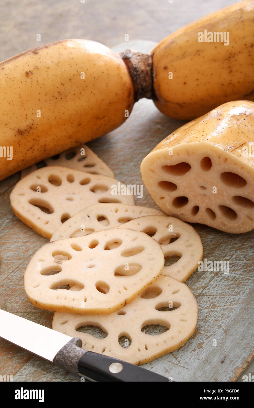 lotus root vegetable Stock Photo Alamy