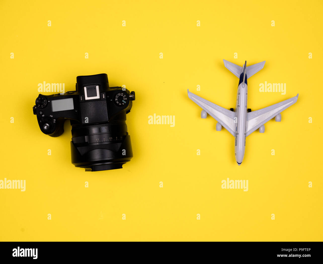 Camera, plane, action, set Stock Photo Alamy