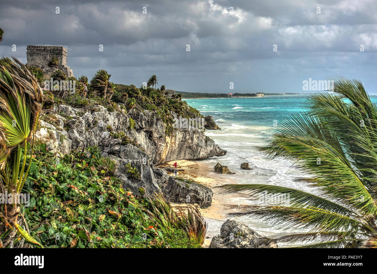 Aerial view mayan ruins tulum hires stock photography and images Alamy