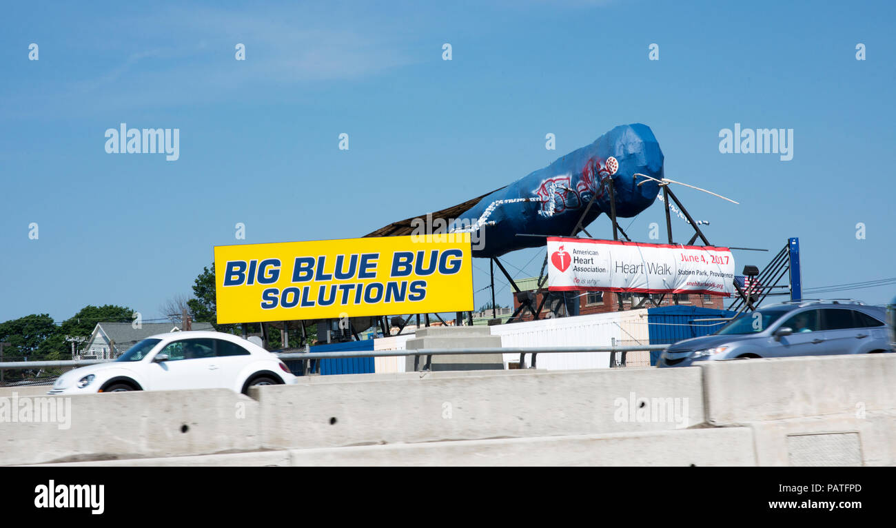 The Big Blue Bug Stock Photo Alamy