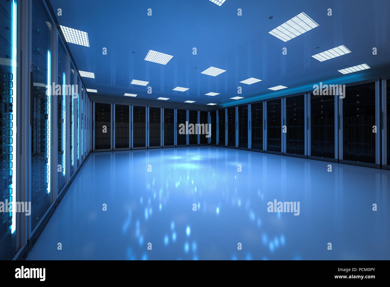 3d rendering server room or data center Stock Photo Alamy
