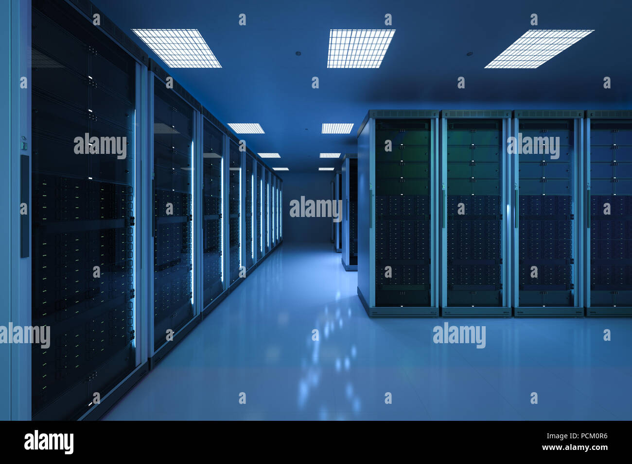 3d rendering server room or data center Stock Photo Alamy