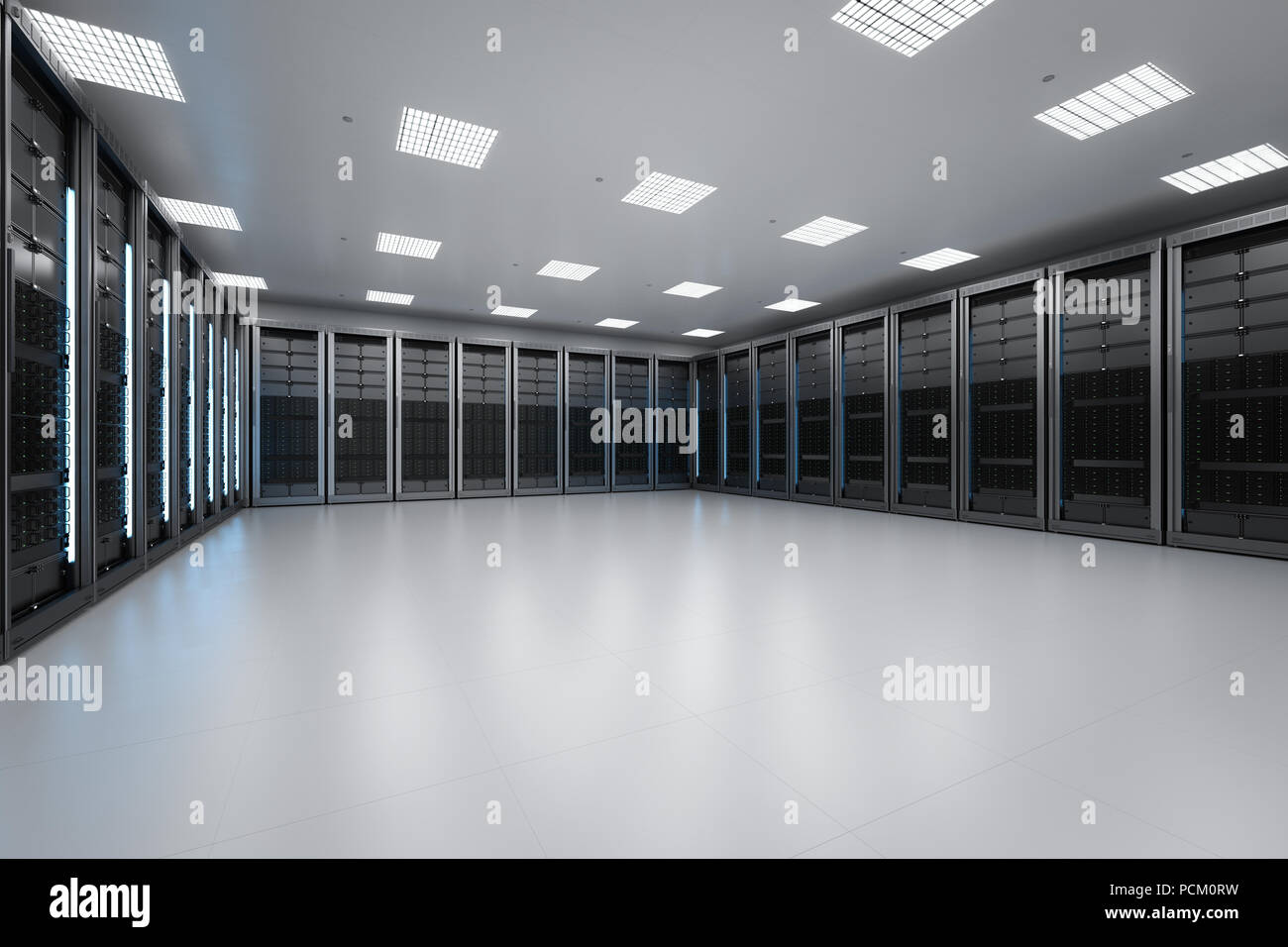 3d rendering server room or data center Stock Photo Alamy