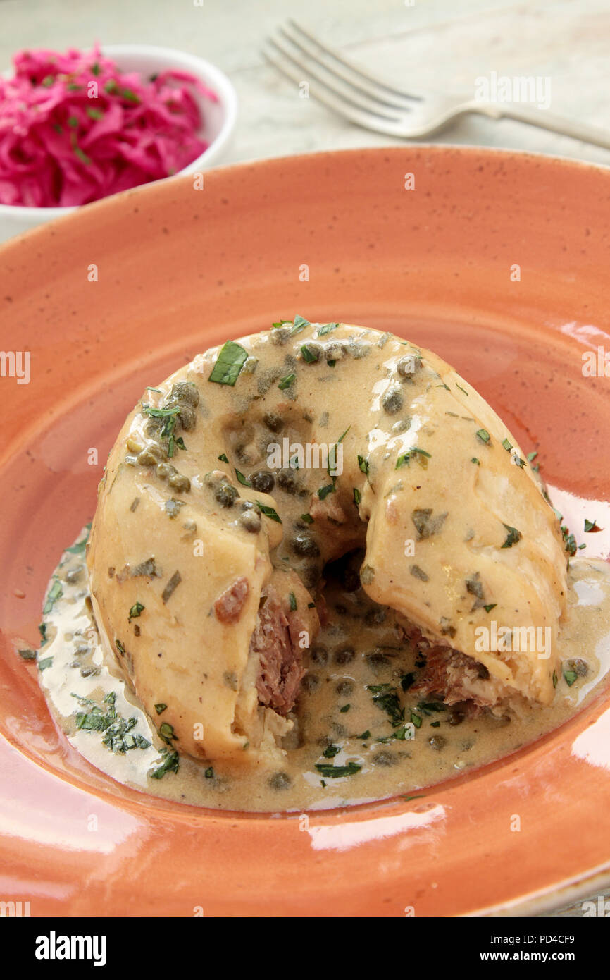 steamed lamb suet pudding Stock Photo Alamy