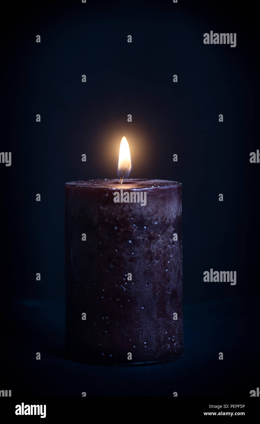 Candle Black Background Stock Photo Alamy
