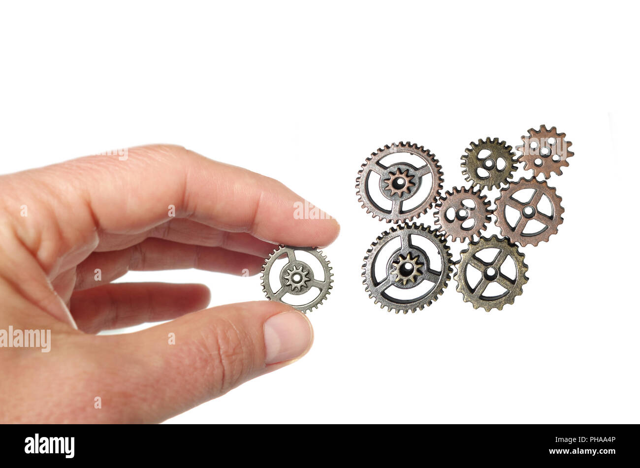 Adding a gear Stock Photo - Alamy