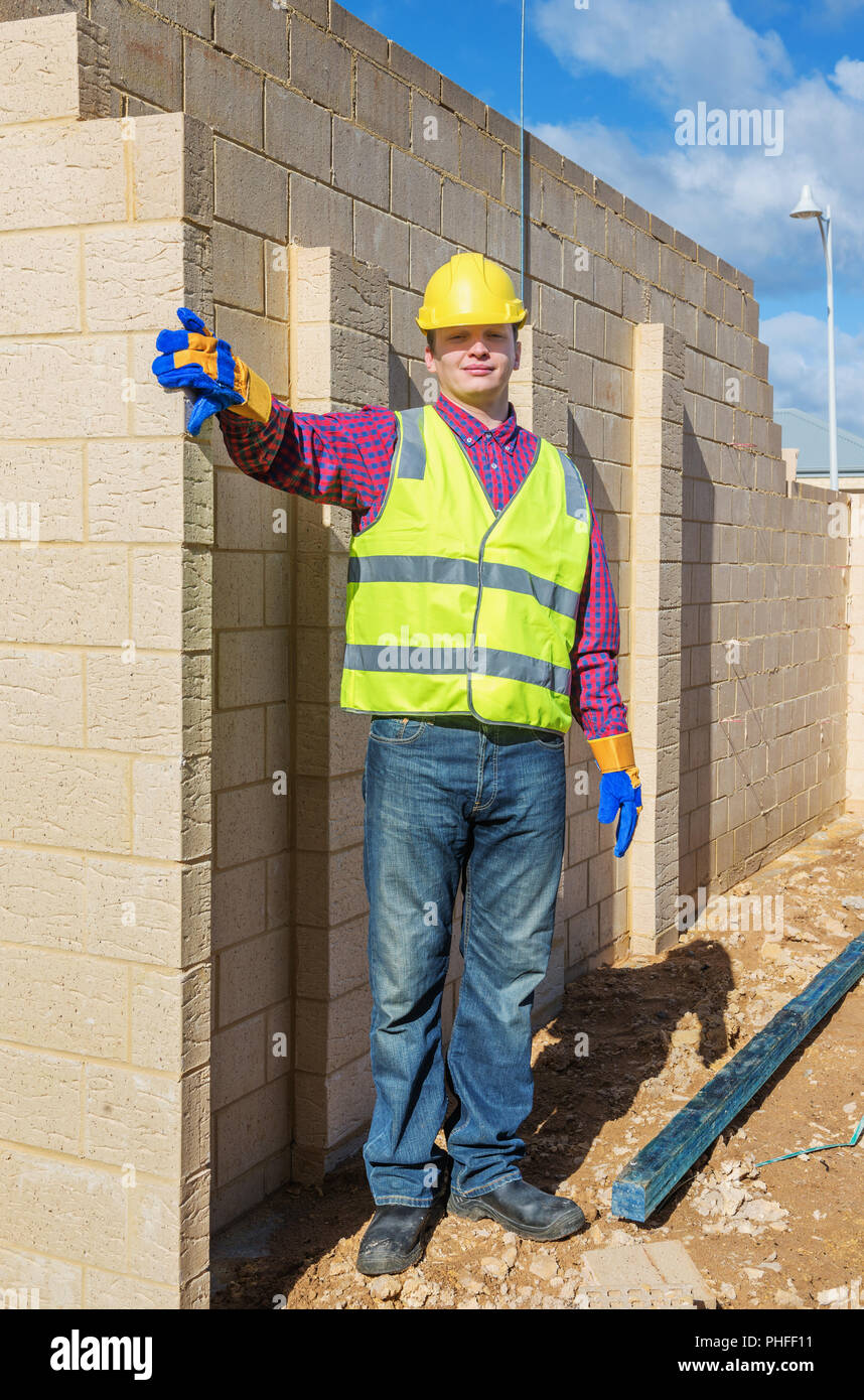 mason construction worker Stock Photo Alamy