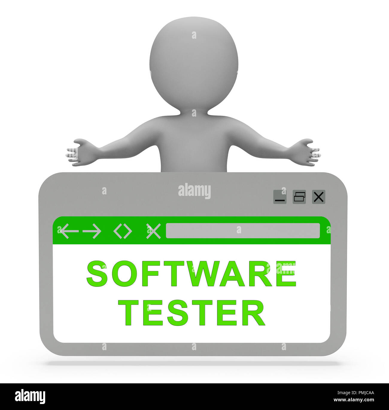 Software Tester Code Debugging Analyst 3d Rendering Means Computer
