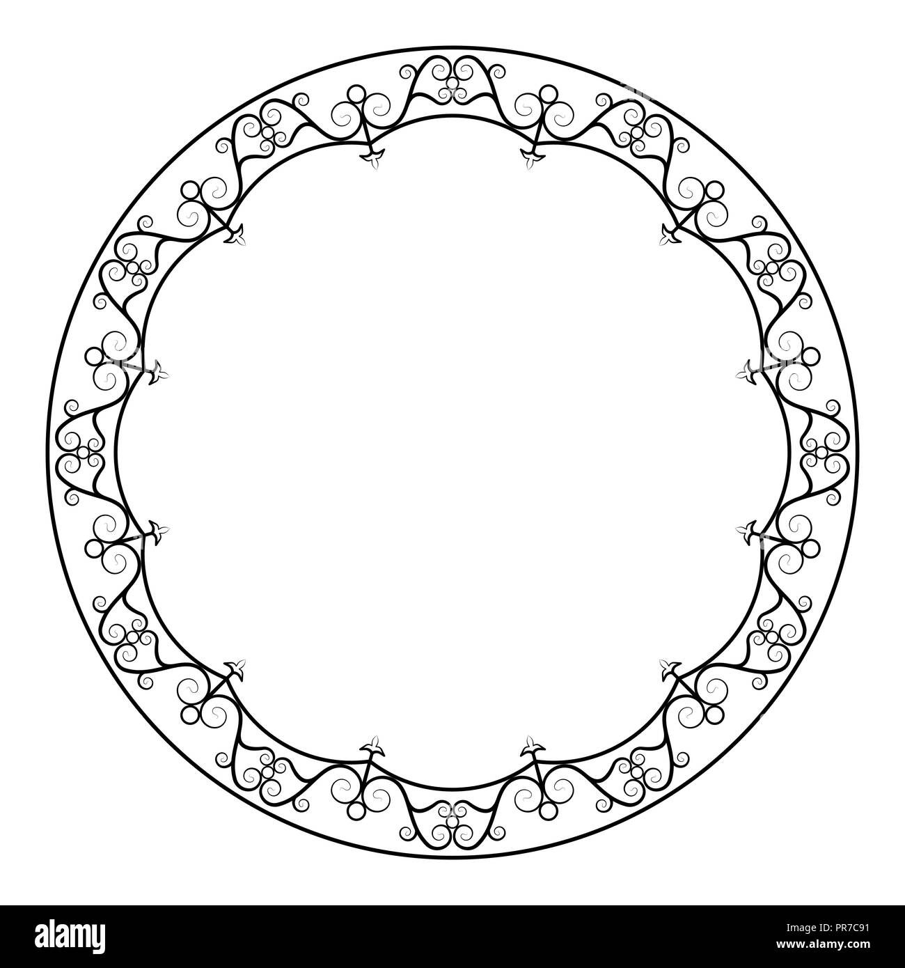 Decorative round frame Stock Vector Image & Art Alamy