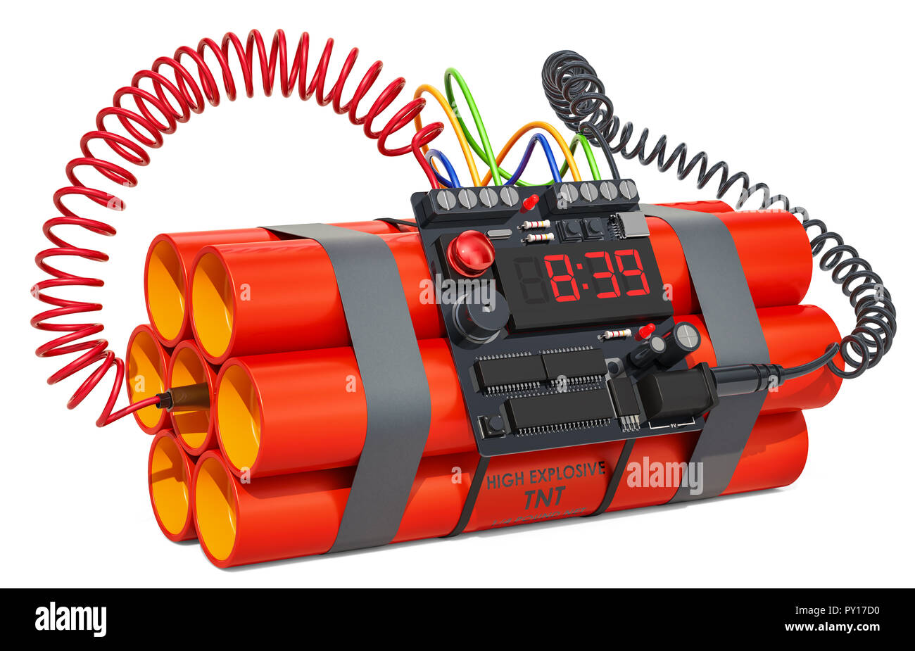 Tnt dynamite red bomb timer hires stock photography and images Alamy
