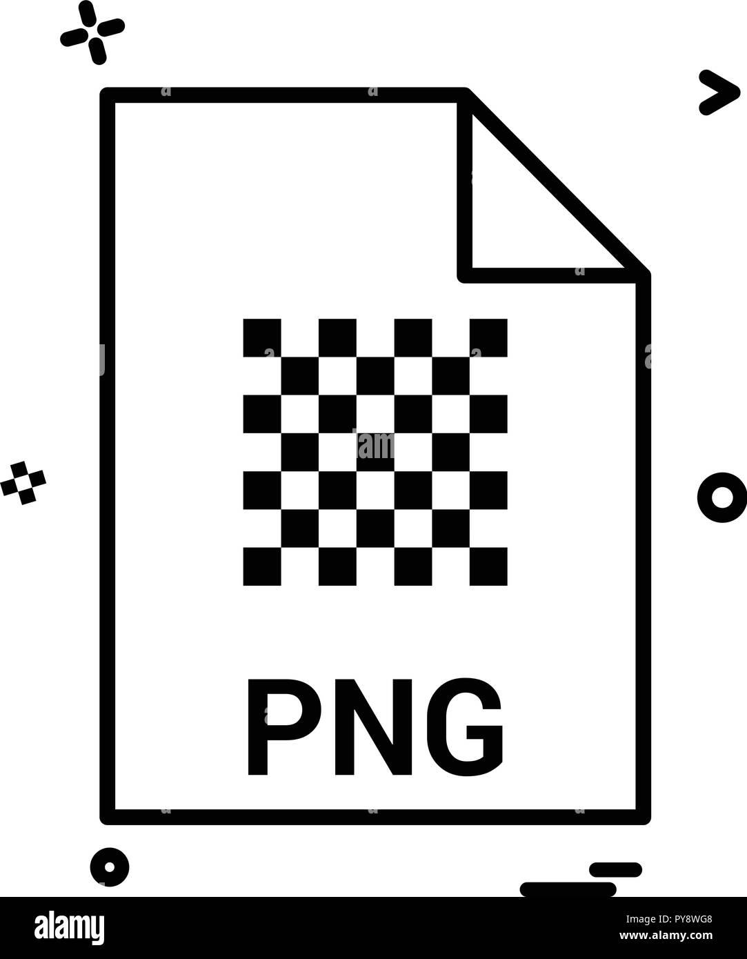 png file file extension file format icon vector design Stock Vector