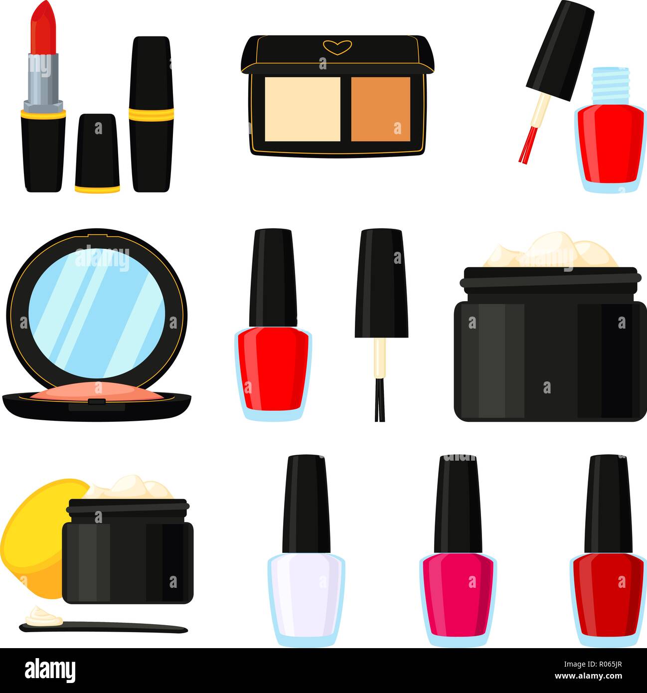 11 colorful cartoon makeup elements Stock Vector Image & Art Alamy