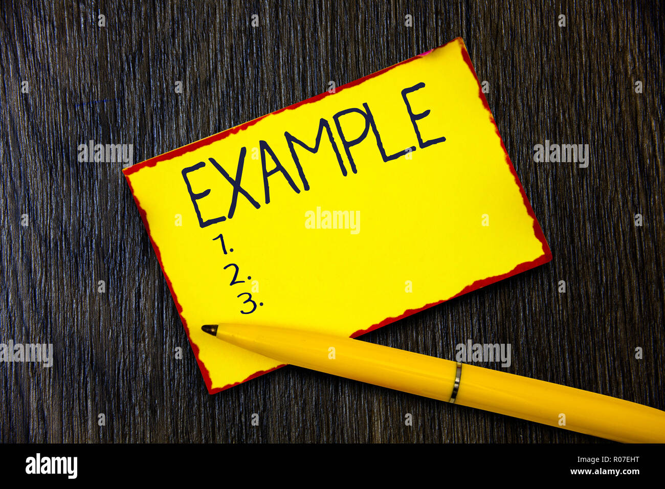 Handwriting text writing Example. Concept meaning Illustration Sample