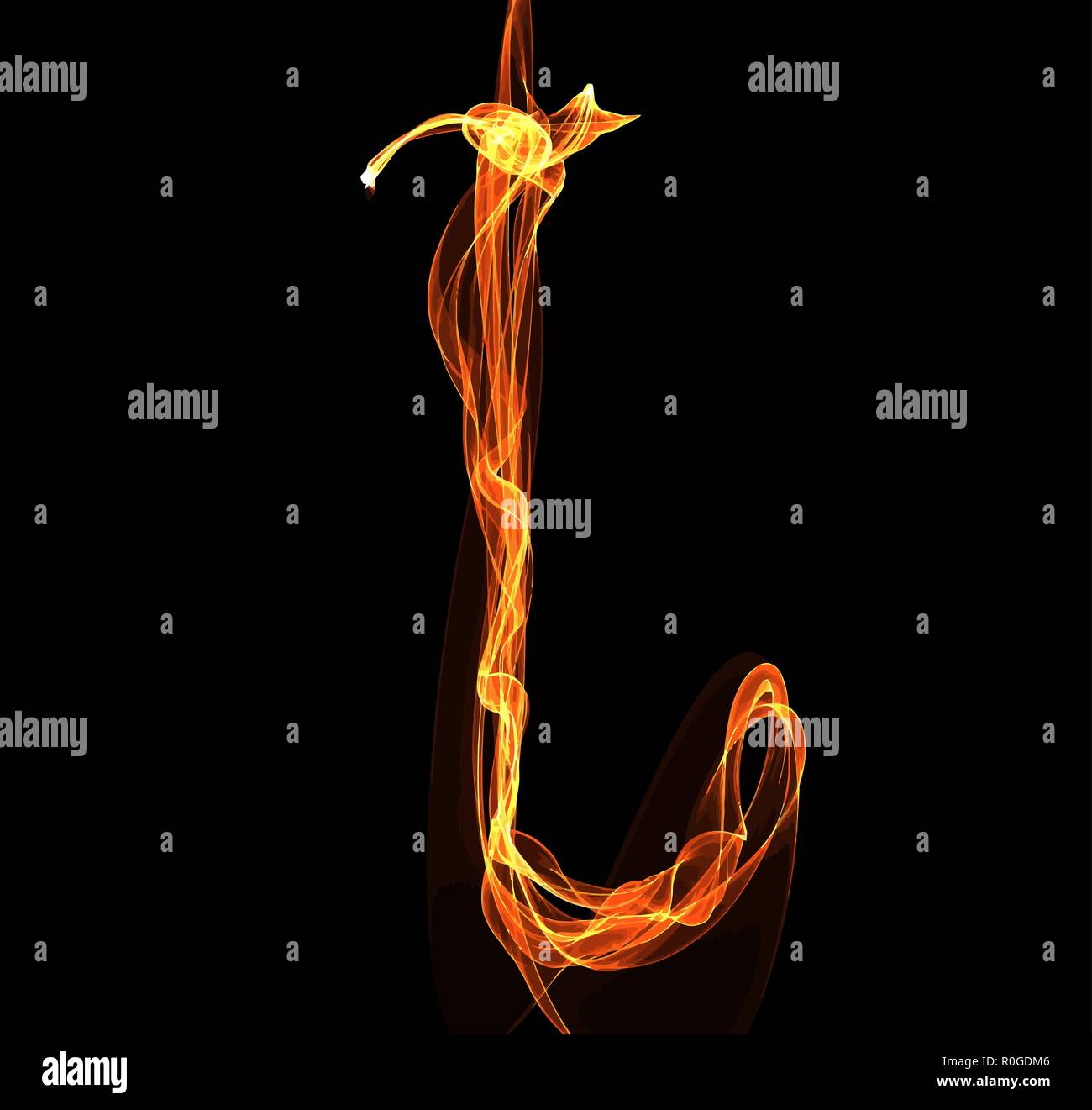 J letter in fire illustration Stock Vector Image & Art Alamy