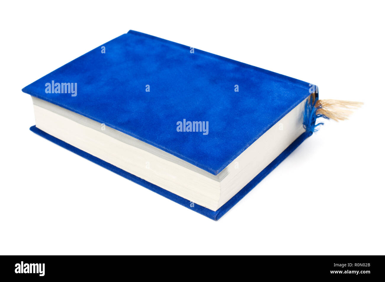 Blue book on white background Stock Photo Alamy