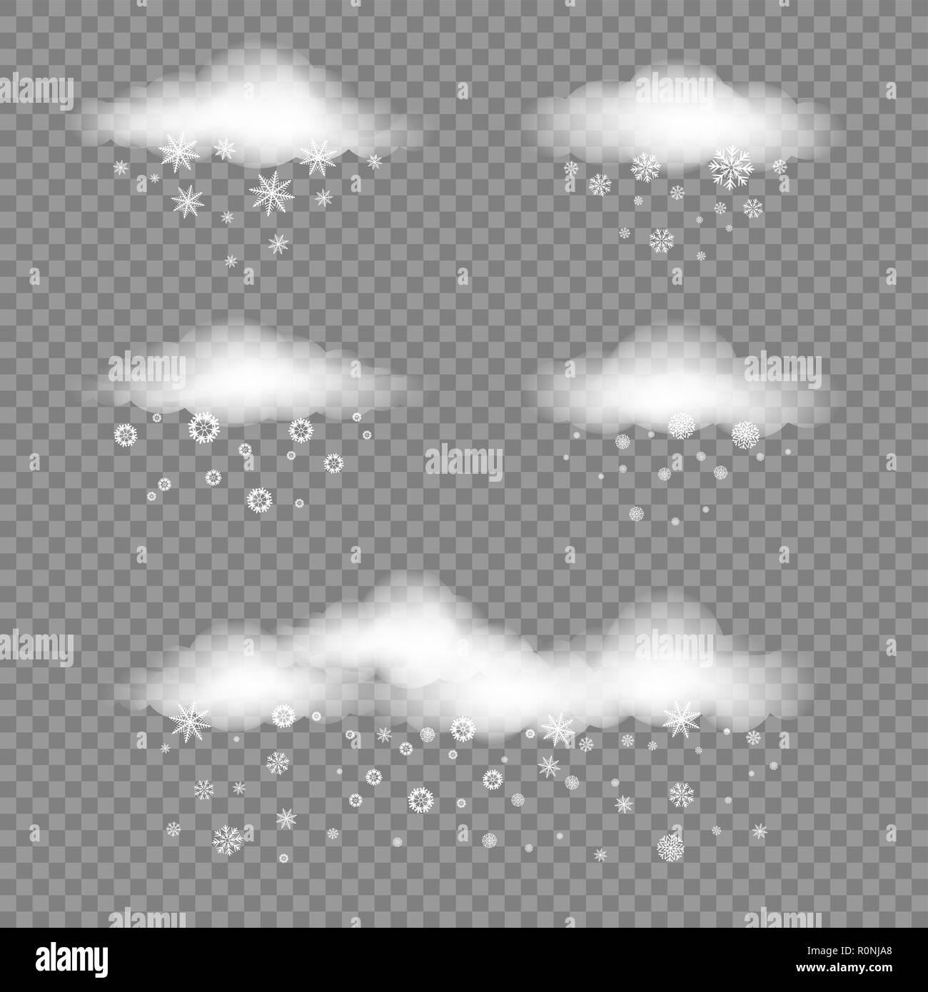 white clouds and snowfall Stock Vector Image & Art Alamy