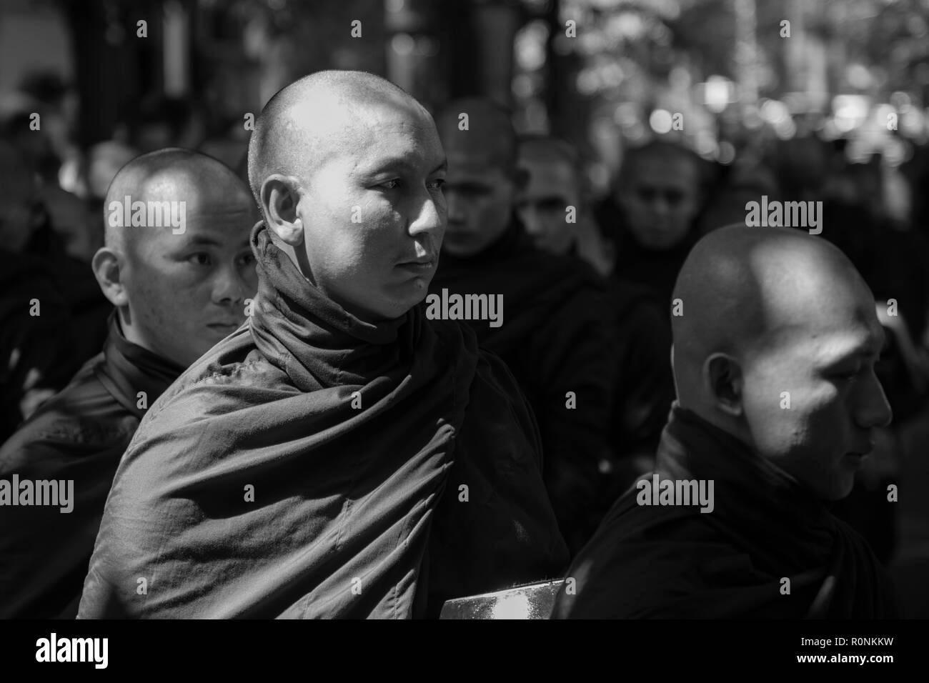 Yangon monk myanmar Black and White Stock Photos & Images Alamy