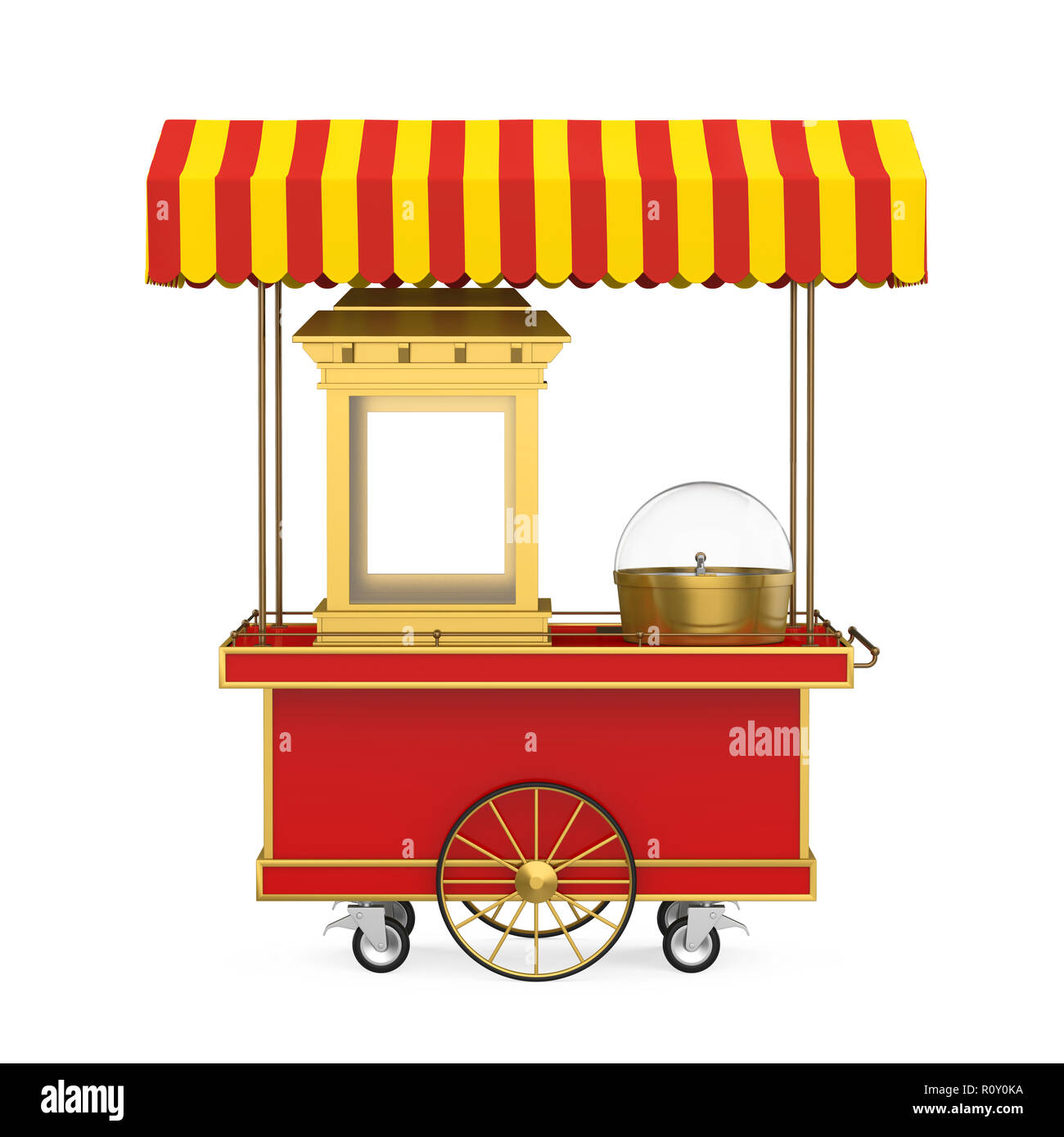 Food Cart Isolated Stock Photo Alamy
