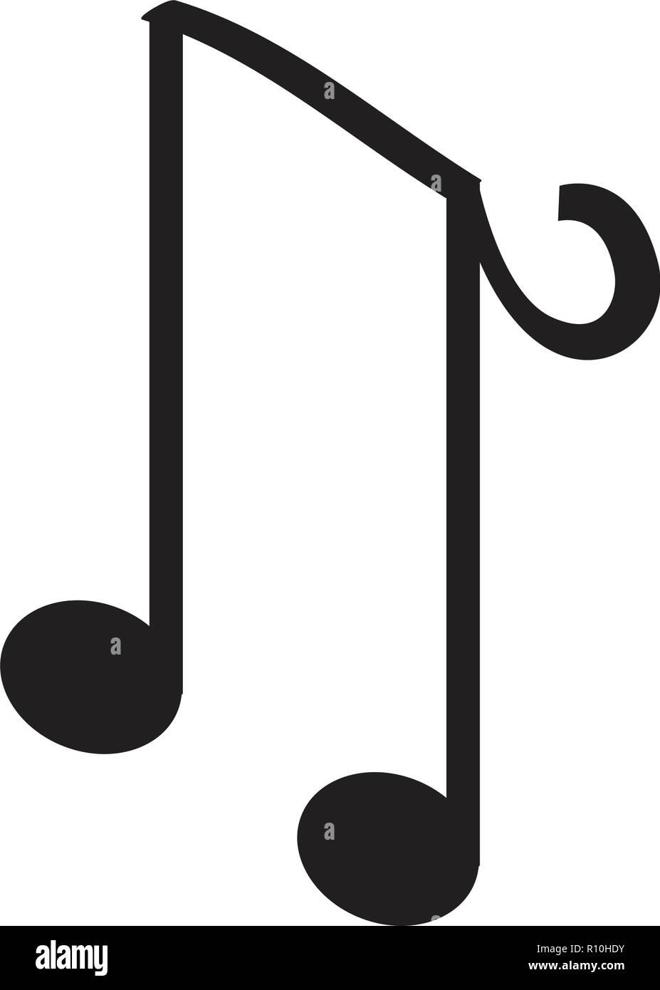 Isolated eighth musical note Stock Vector Image & Art Alamy