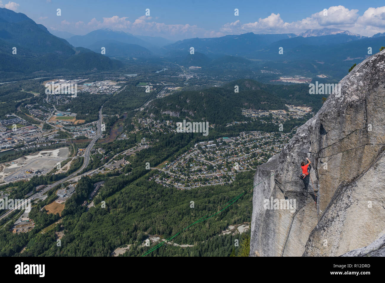 Rock climbing, Squamish, Canada Stock Photo Alamy