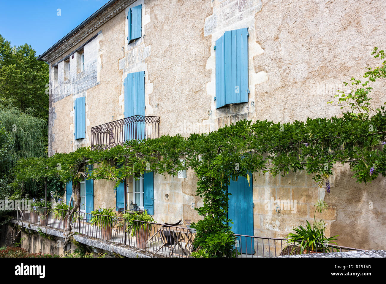 French country house facade Stock Photo Alamy