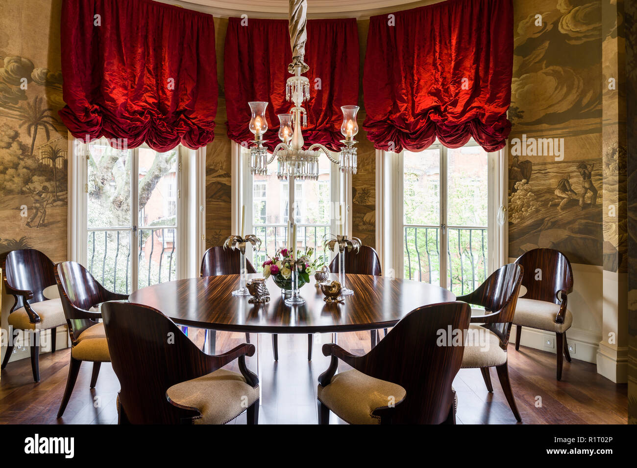 Red Victorian Dining Room