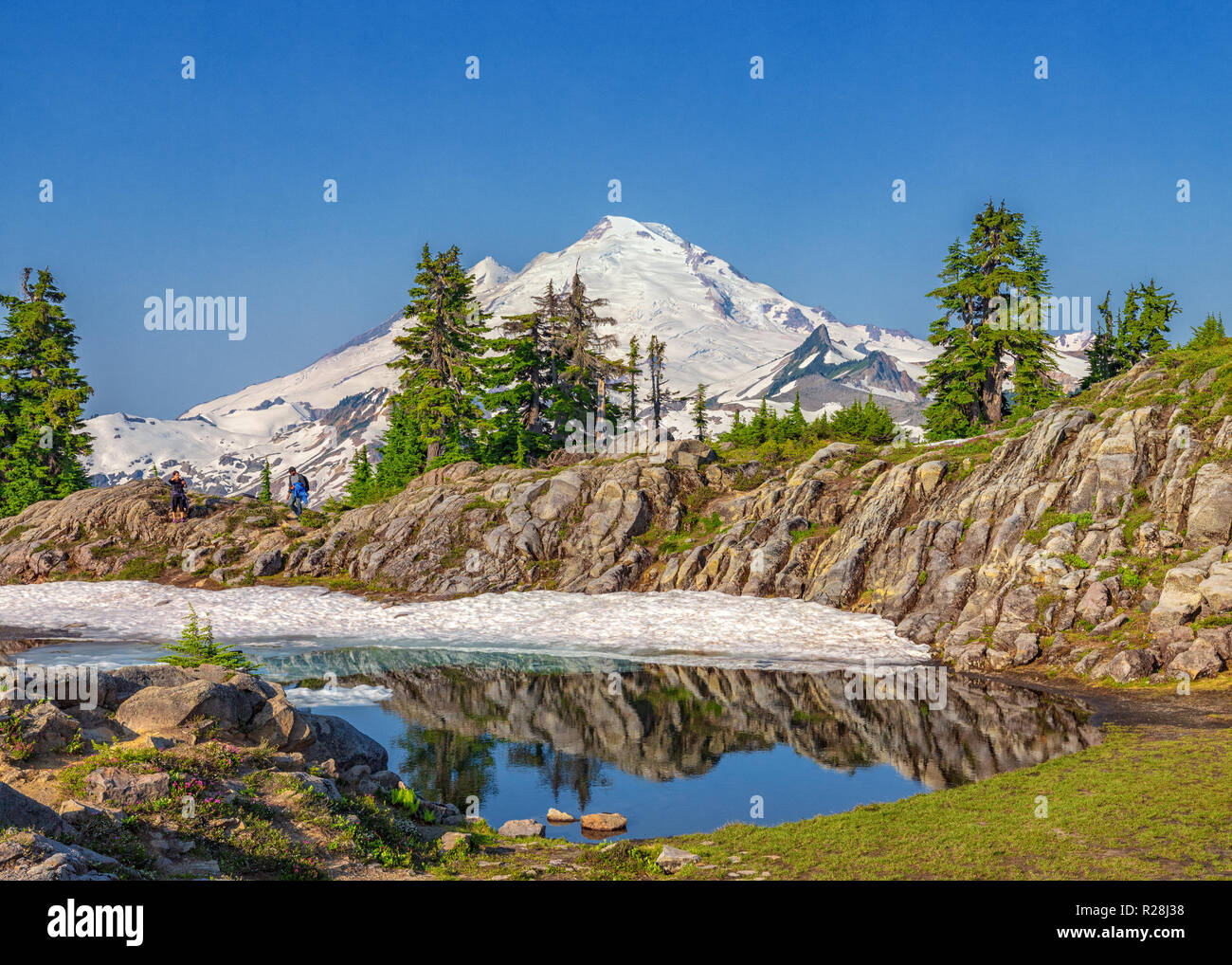 Mount Baker lake reflection Washington State Stock Photo Alamy