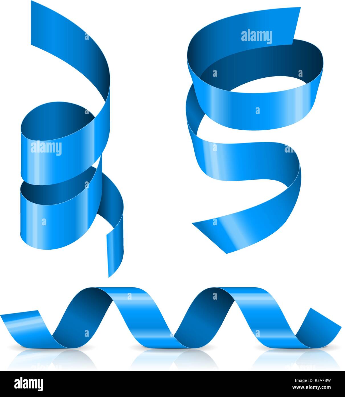 Blue ribbons. Streamers Stock Vector Image & Art Alamy