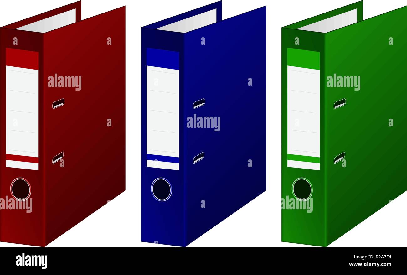 Paper folders. Colored ring binders Stock Vector Image & Art Alamy