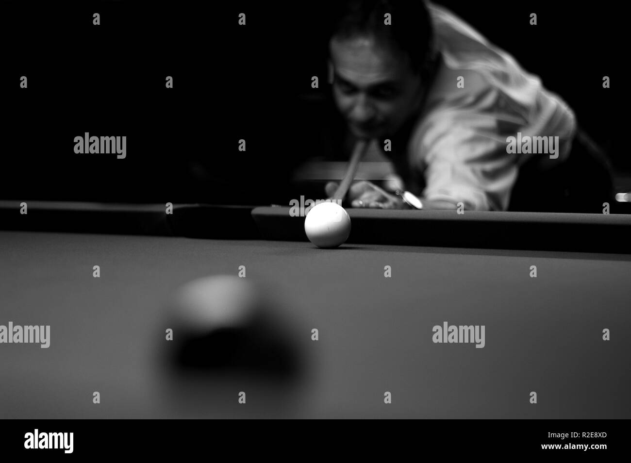Billiards player Black and White Stock Photos & Images Alamy