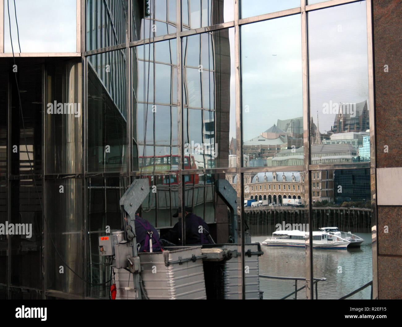 london window cleaner Stock Photo Alamy