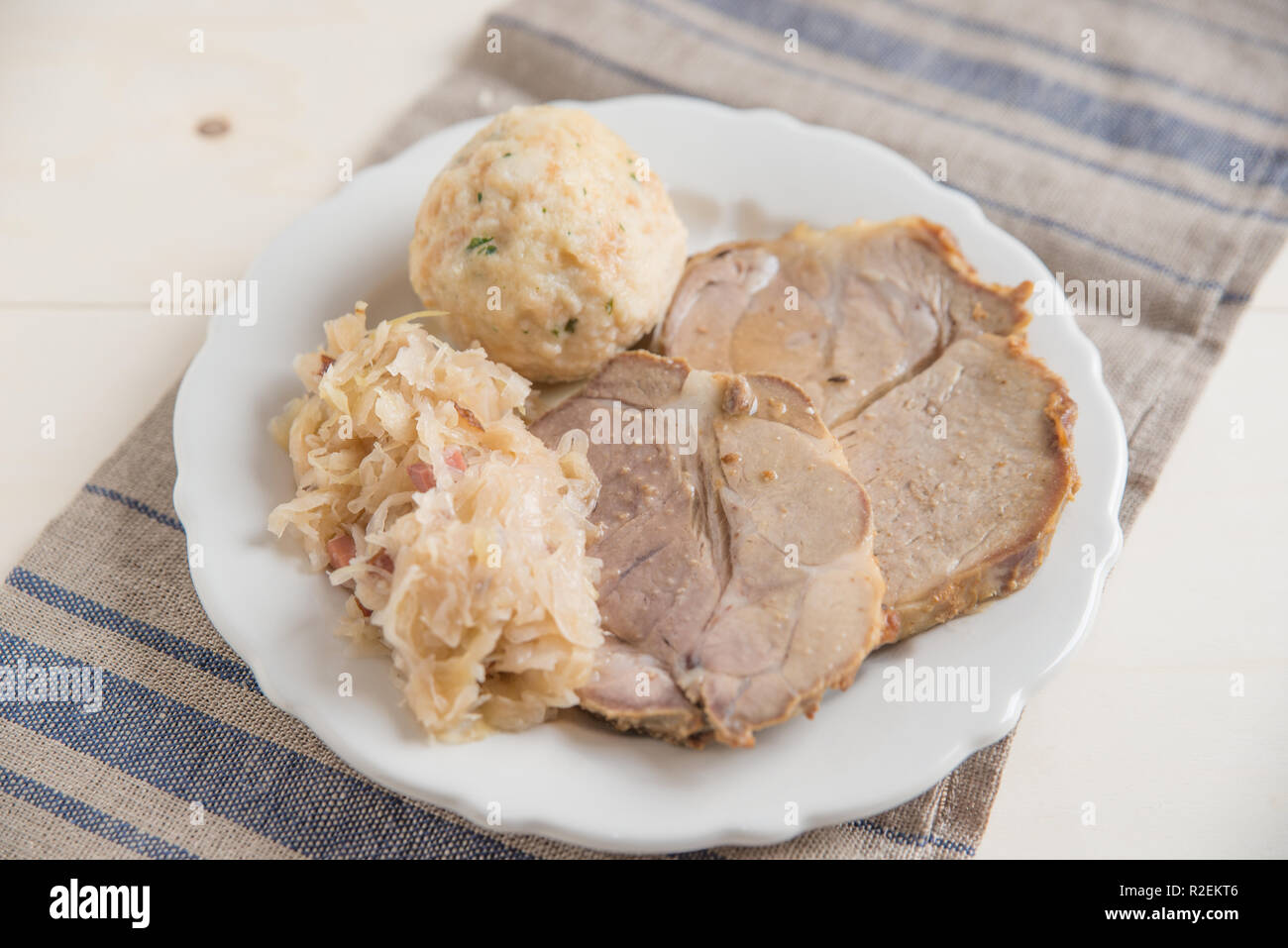 German Pork Roast Stock Photo Alamy