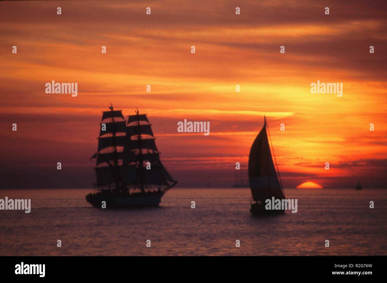 windjammer in sundowner Stock Photo Alamy