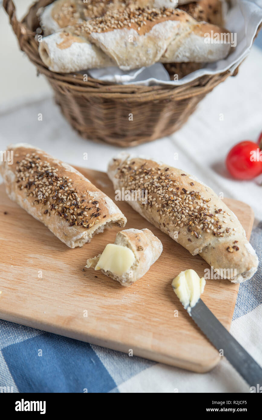 home made bread rolls Stock Photo Alamy