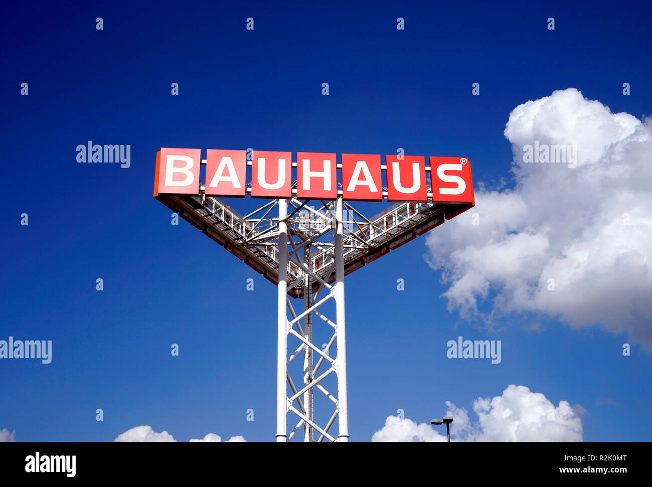 Logo BAUHAUS, hardware store Stock Photo Alamy