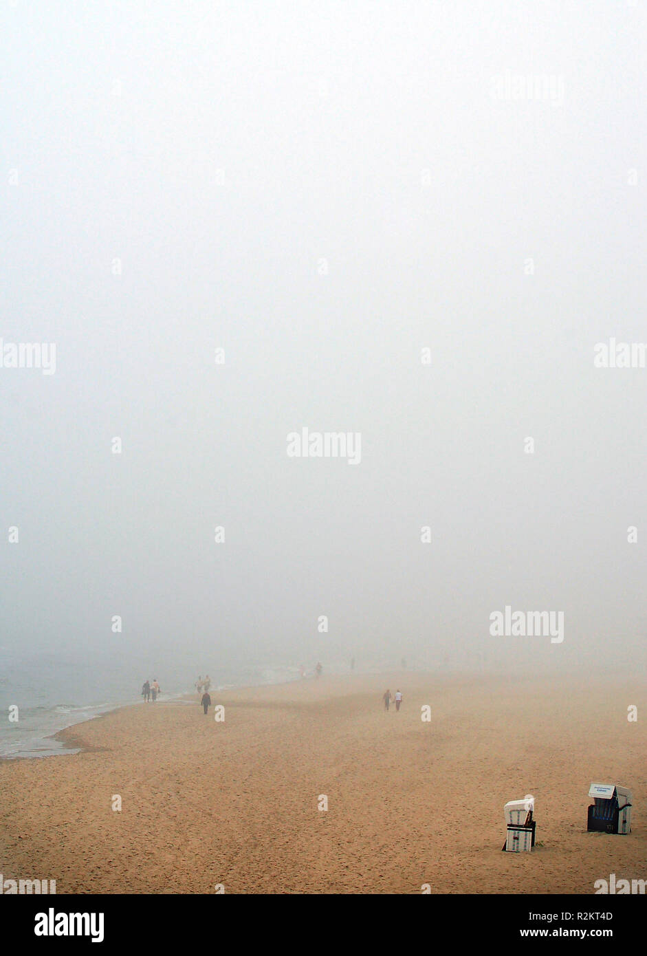 fog on the beach Stock Photo Alamy