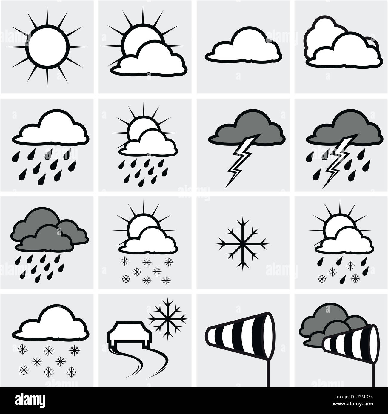 weather symbols Stock Photo Alamy