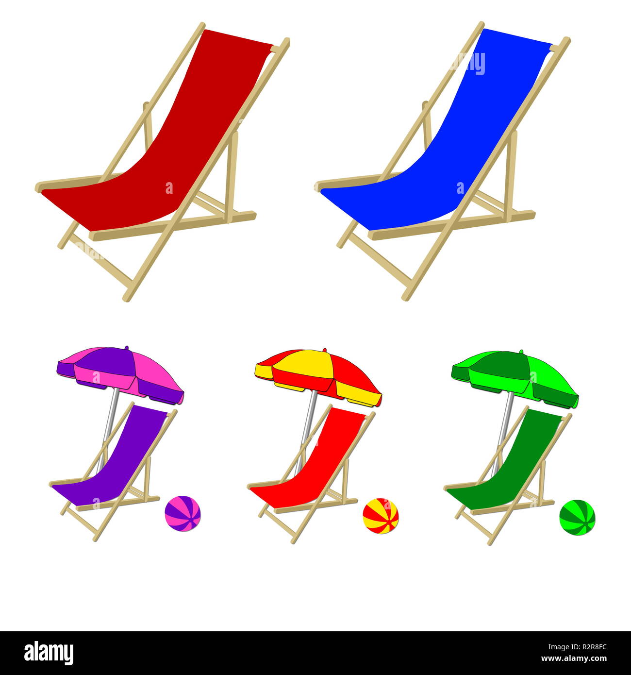colorful beach chairs Stock Photo Alamy