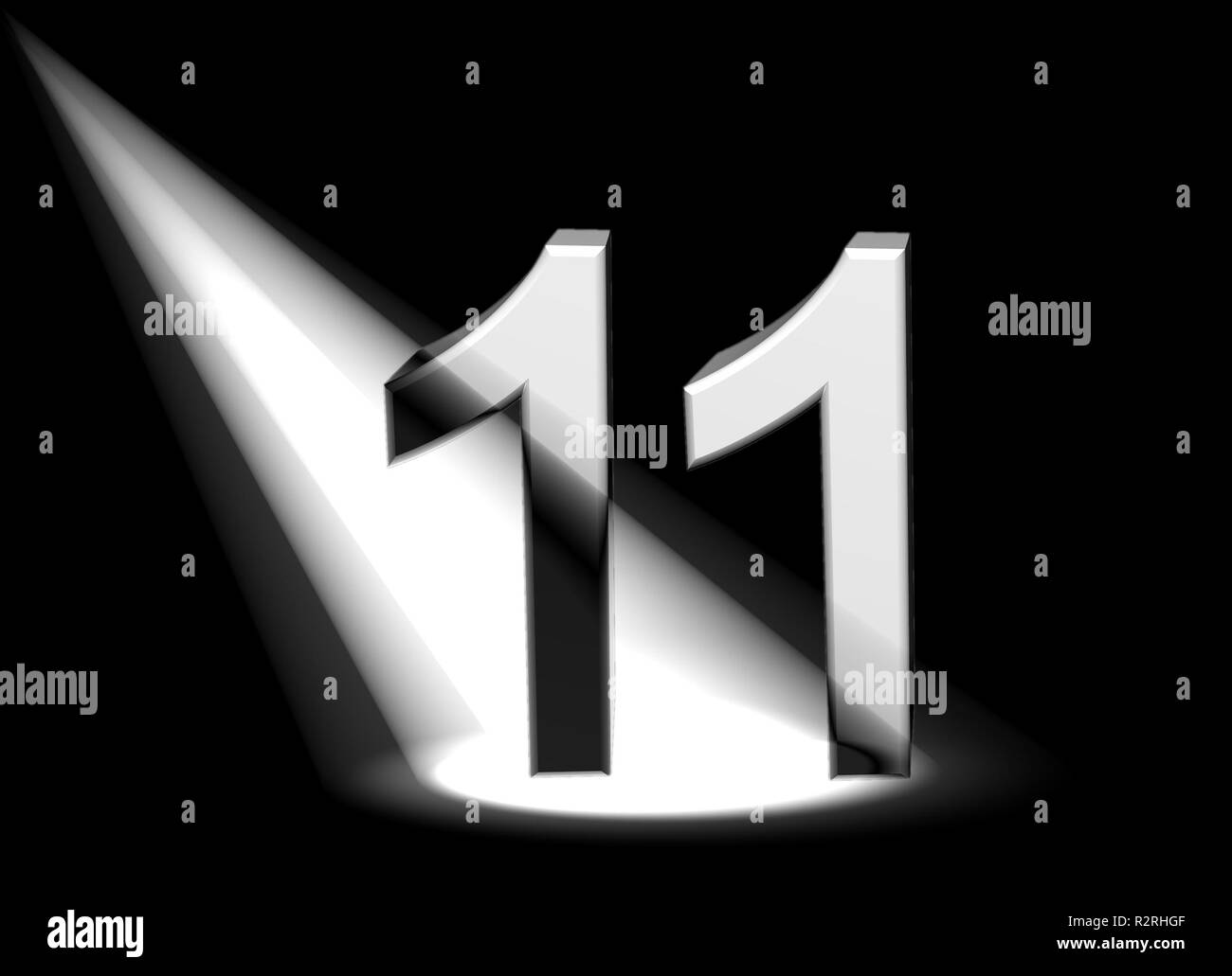 number in spotlight Stock Photo Alamy