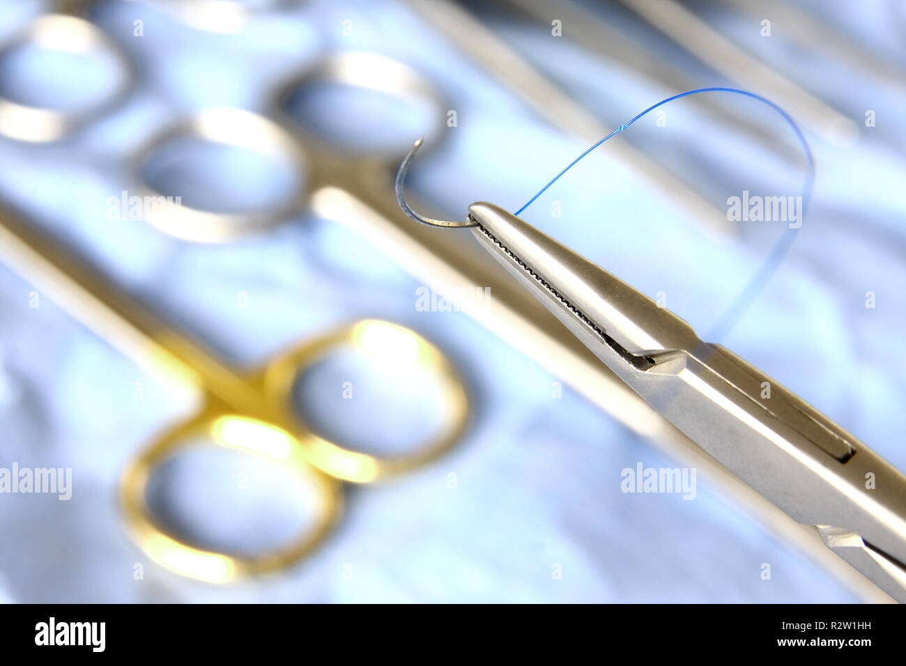 needle holder with needle Stock Photo Alamy